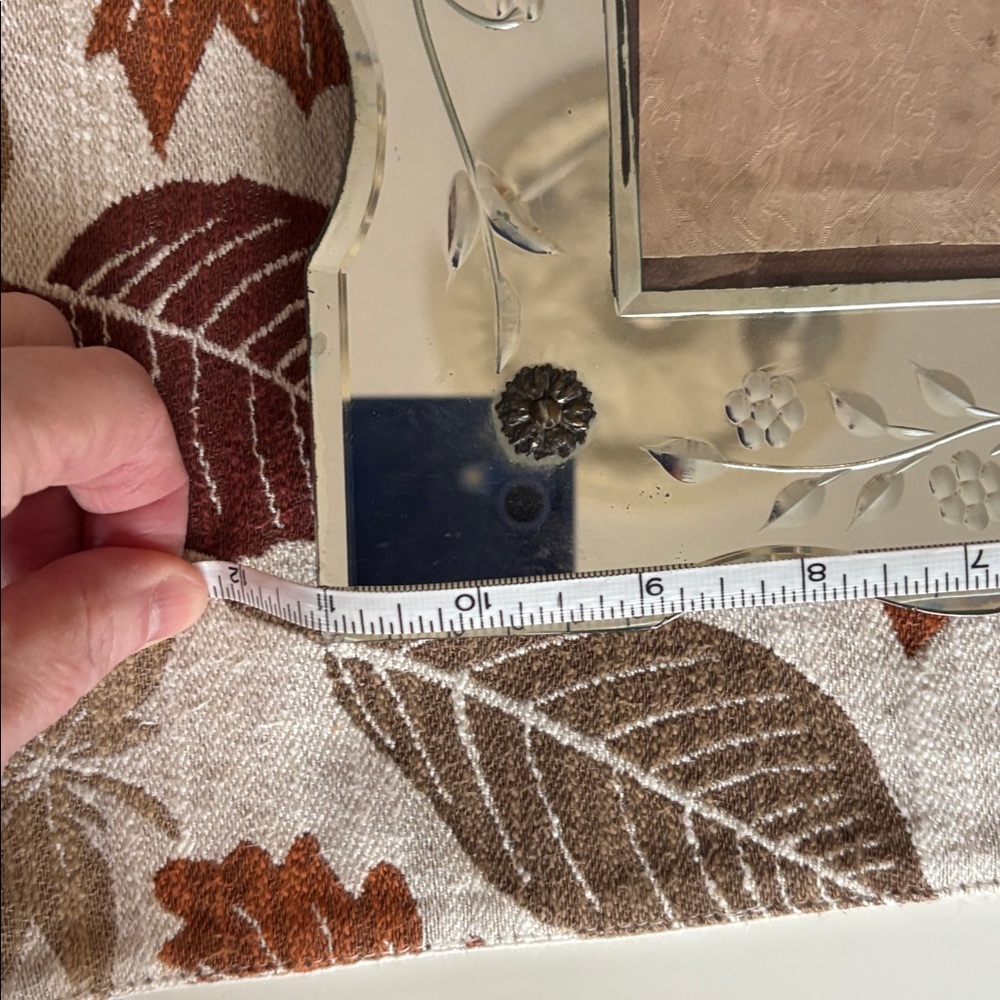 Antique or vintage from the late 1920s Etched Elegant Mirror Picture Frame - Picture 16 of 16